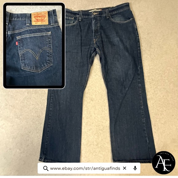 Levi's Other - Levis 527 Mens Low Boot Cut Jeans Dark Wash Denim W38 L30